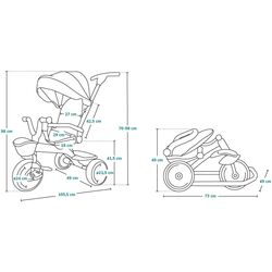 Трехколесный велосипед Lionelo Tris (Candy Rose/Grey) Thumb