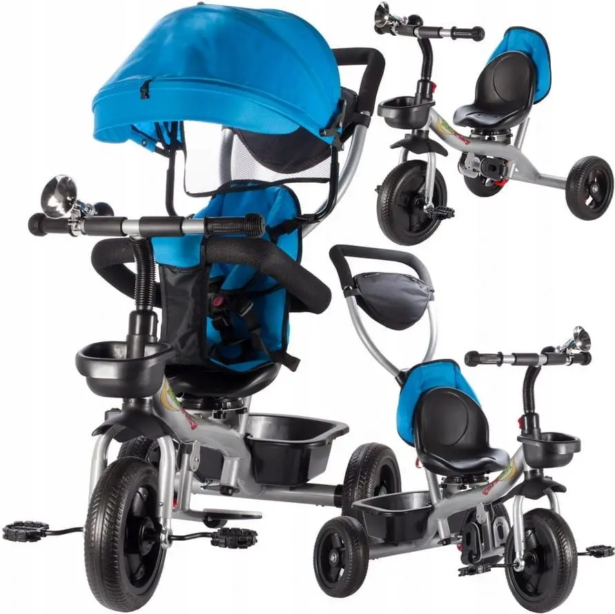 Tricicleta 3in1 MalPlay Multifunctional (Blue) - 6