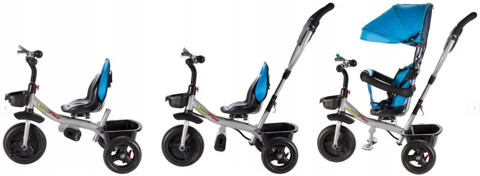 Tricicleta 3in1 MalPlay Multifunctional (Blue) - 5