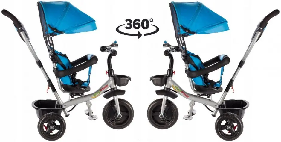 Tricicleta 3in1 MalPlay Multifunctional (Blue) - 4