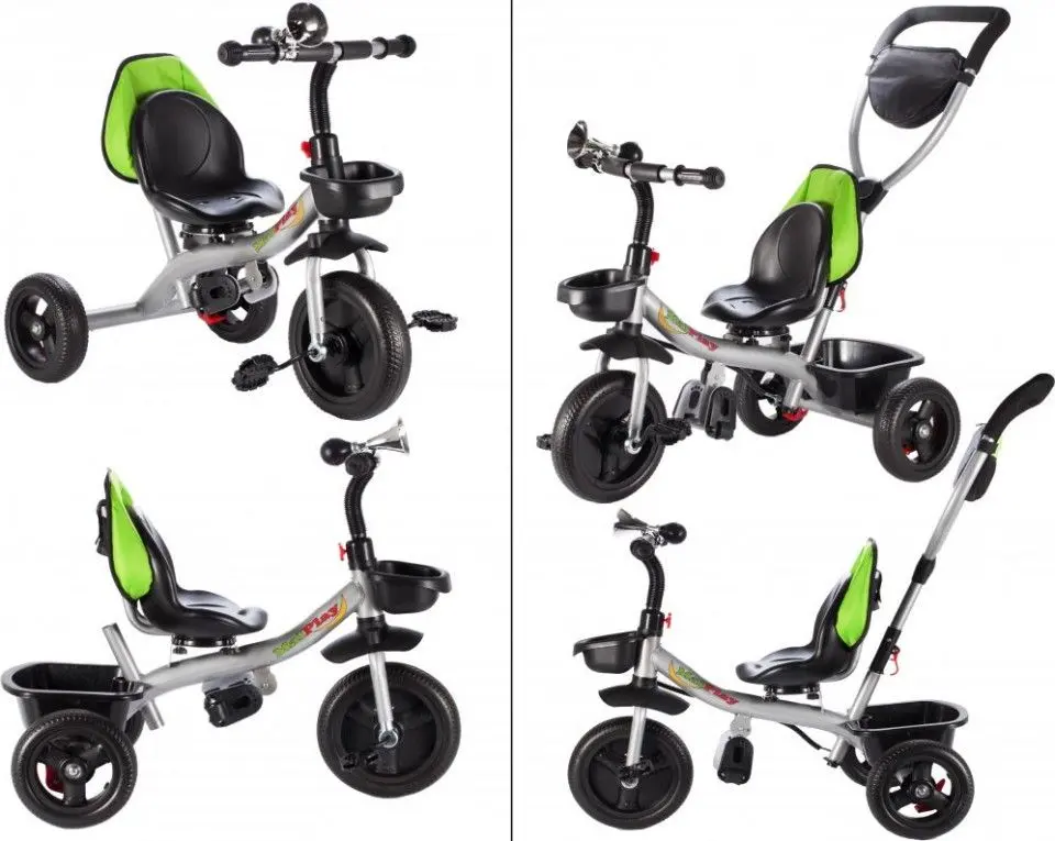 Tricicleta 3in1 MalPlay Multifunctional (Green) - 4