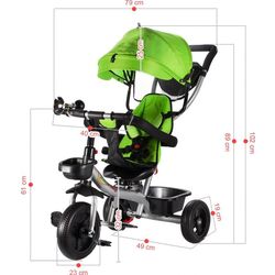 Tricicleta 3in1 MalPlay Multifunctional (Green) Thumb