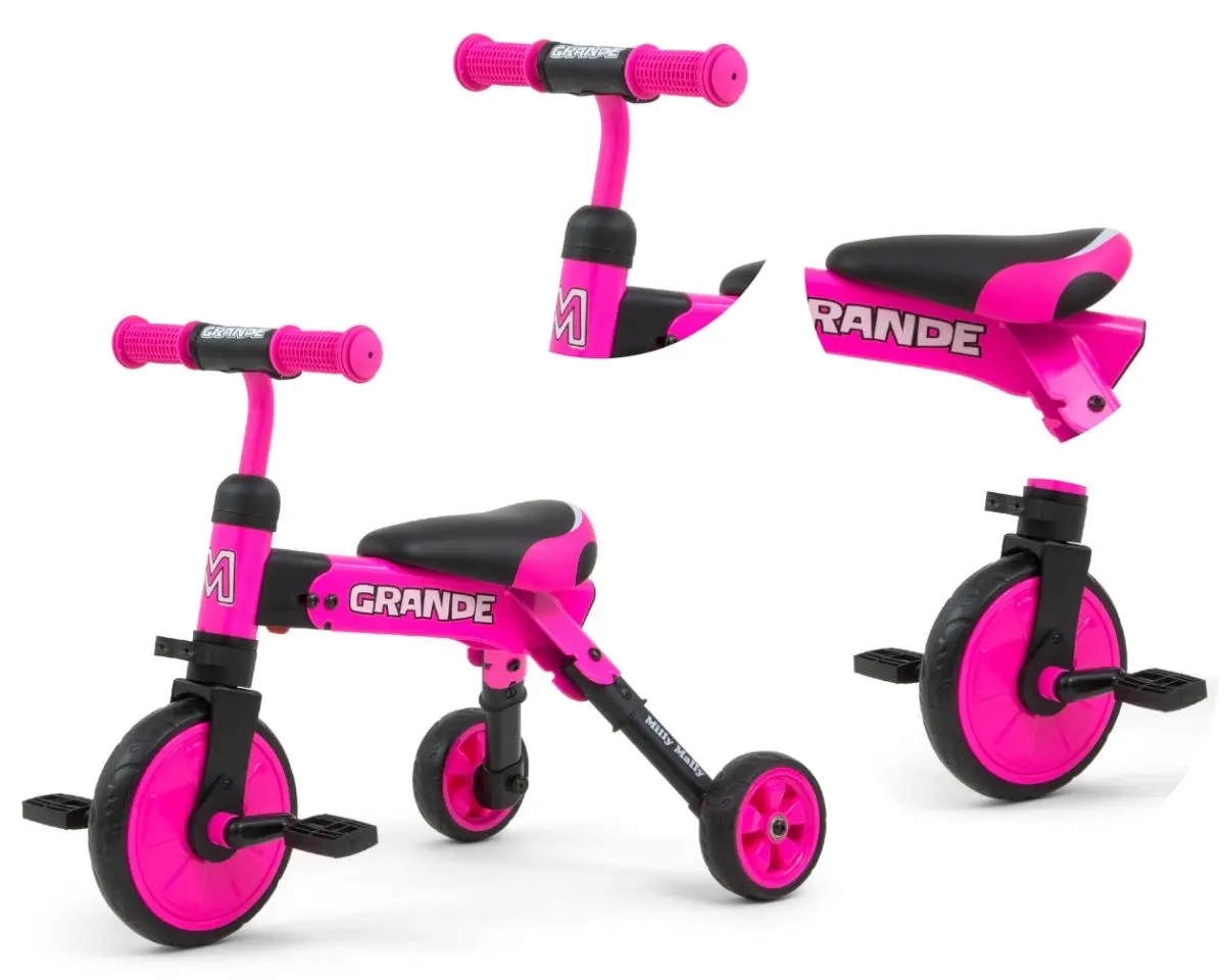 Tricicleta 2in1 Milly Mally Grande (Pink) - 5