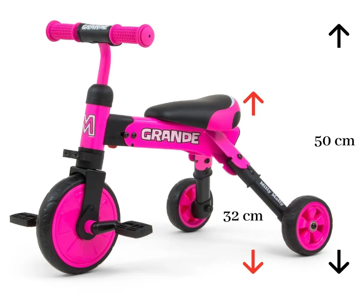 Tricicleta 2in1 Milly Mally Grande (Pink) - 7
