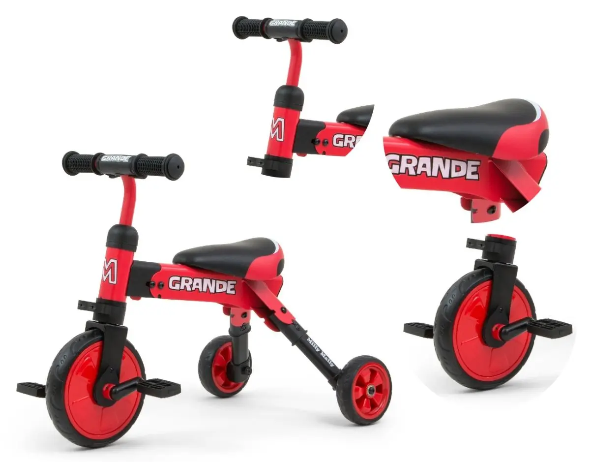 Tricicleta 2in1 Milly Mally Grande (Red) - 2