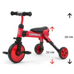 Tricicleta 2in1 Milly Mally Grande (Red) Thumb