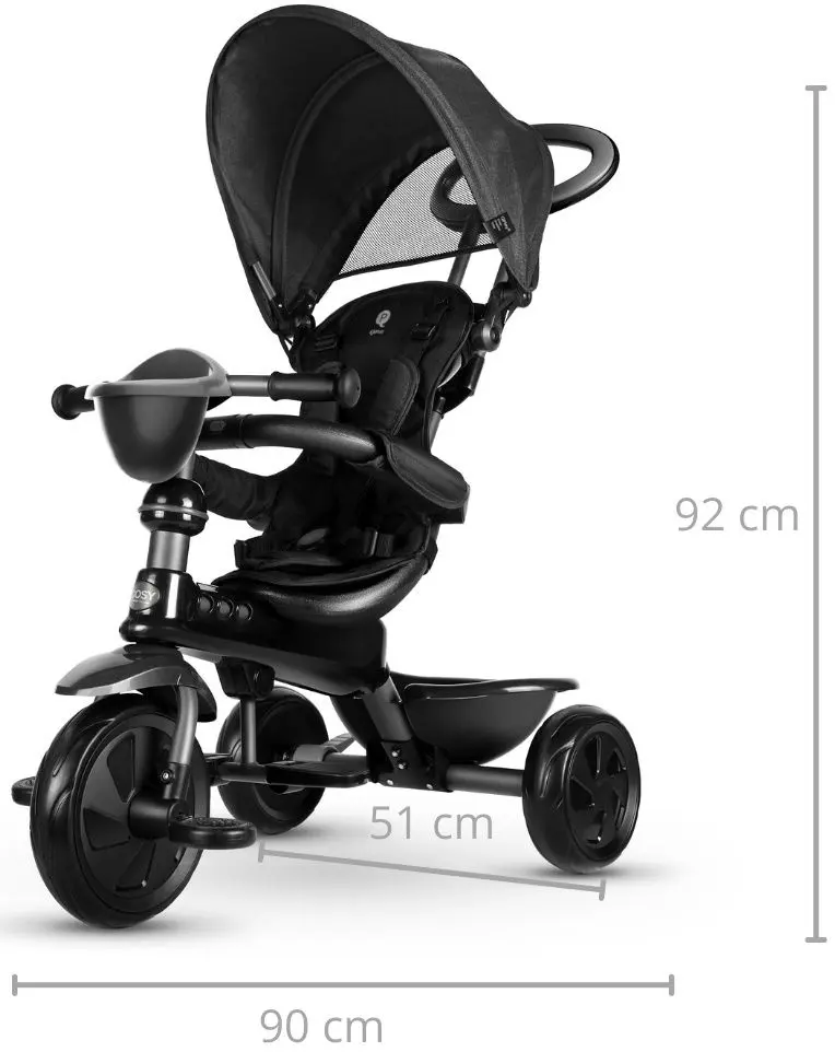 Трехколесный велосипед QPlay Cosy (Black) - 3