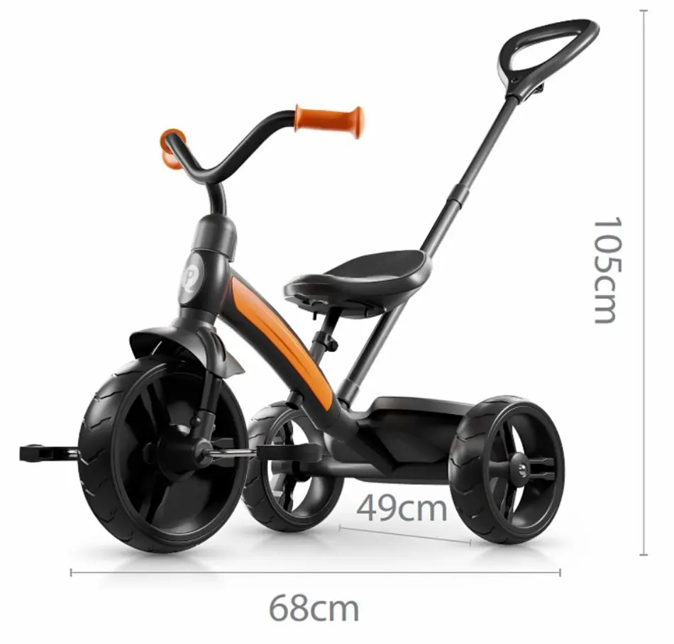 Трехколесный велосипед Qplay Elite Plus (Black/Orange) - 9