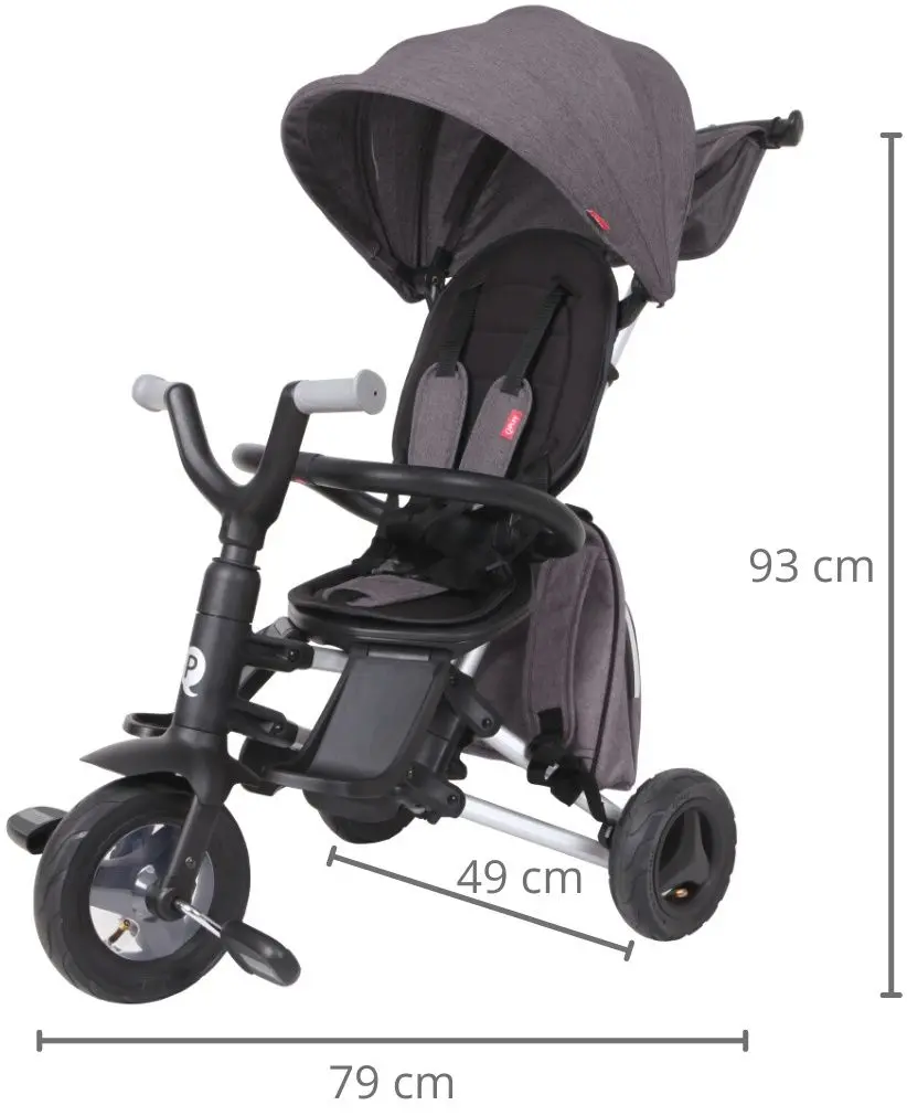 Tricicleta QPlay Nova+ Air (Grey) - 8
