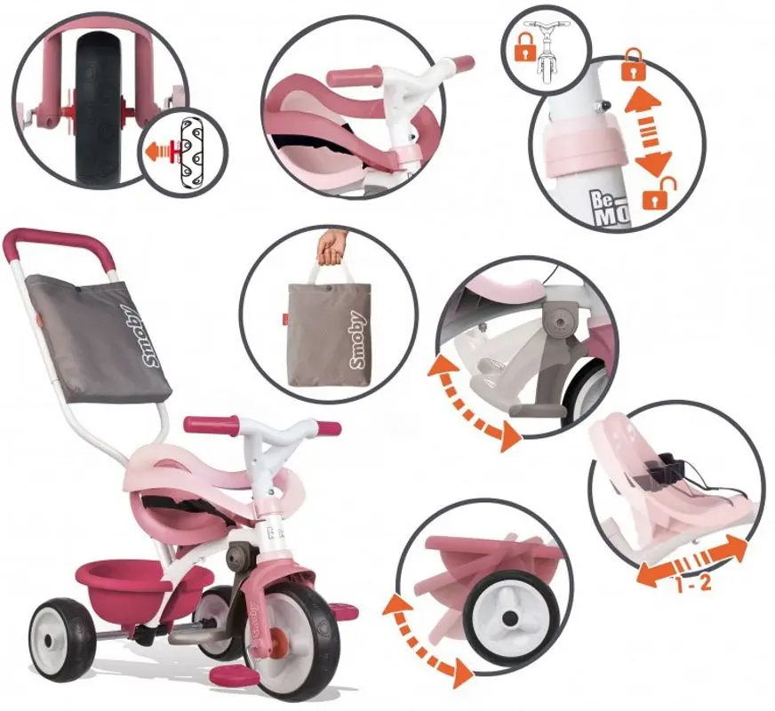 Трехколесный велосипед Smoby Be Move Comfort 740415 (Pink)