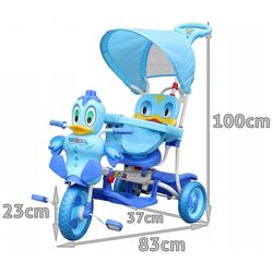 Tricicletă SporTrike Happy Duck (Blue) Thumb