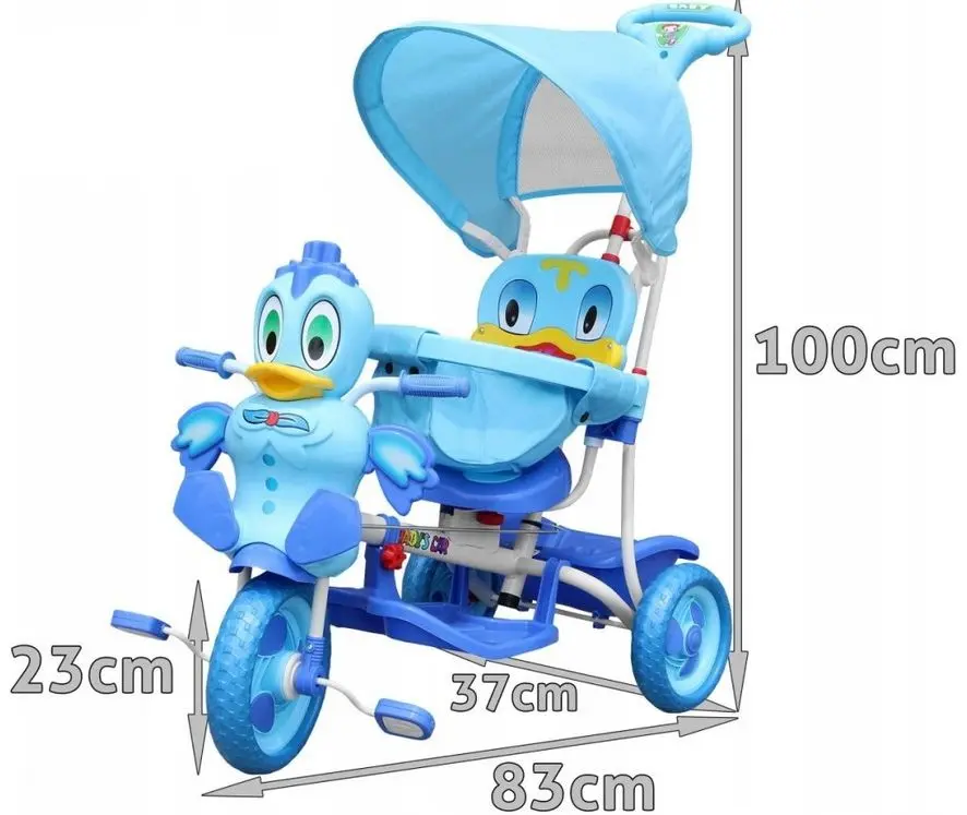 Tricicletă SporTrike Happy Duck (Blue) - 5