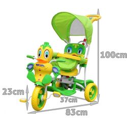 Tricicletă SporTrike Happy Duck (Green) Thumb