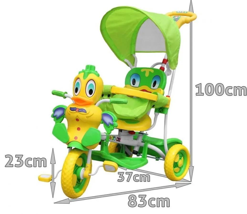 Tricicletă SporTrike Happy Duck (Green) - 5