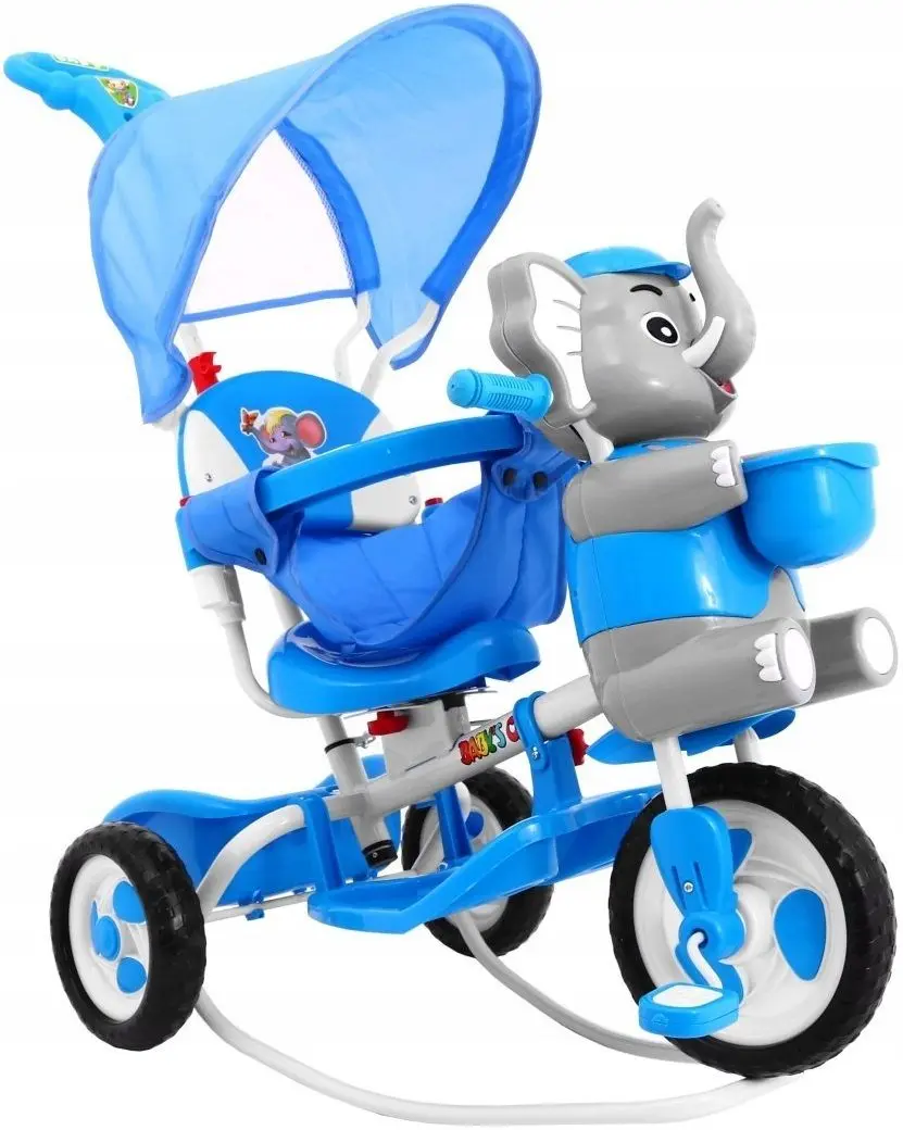 Tricicleta SporTrike Happy Elephant (Blue) - 6
