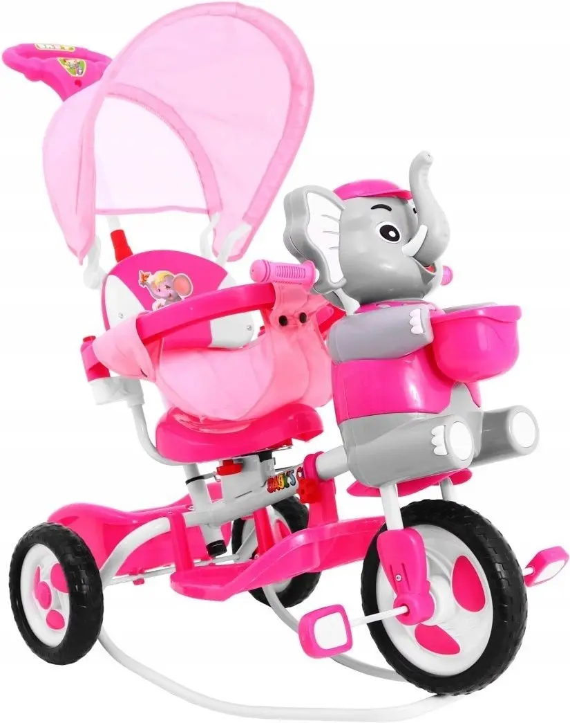Tricicletă SporTrike Happy Elephant (Pink) - 2