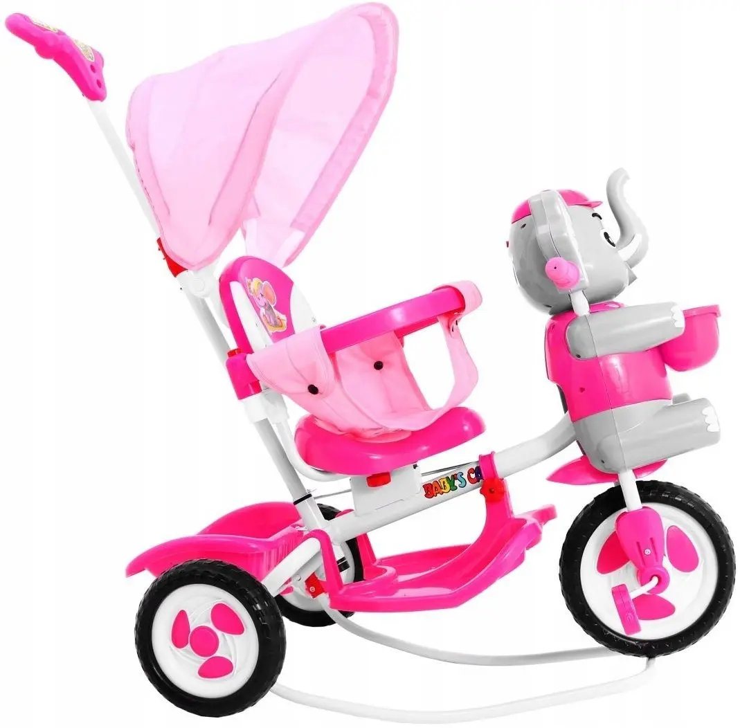 Tricicletă SporTrike Happy Elephant (Pink) - 5
