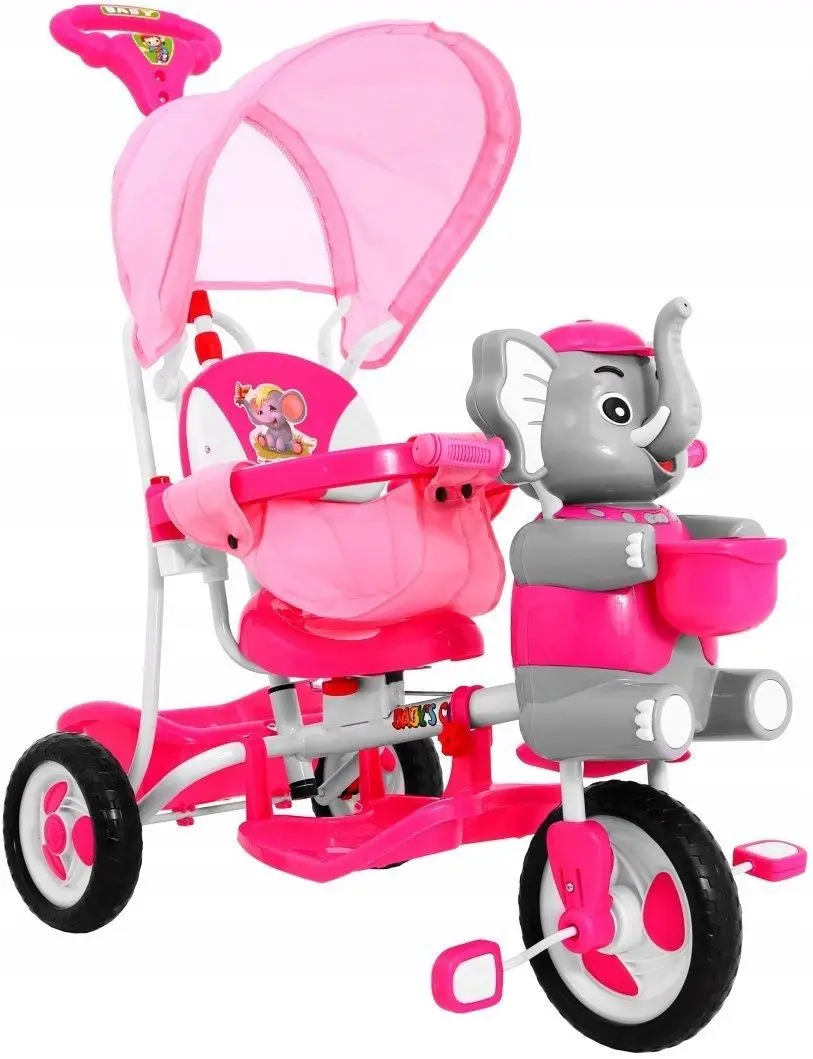 Tricicletă SporTrike Happy Elephant (Pink) - 6