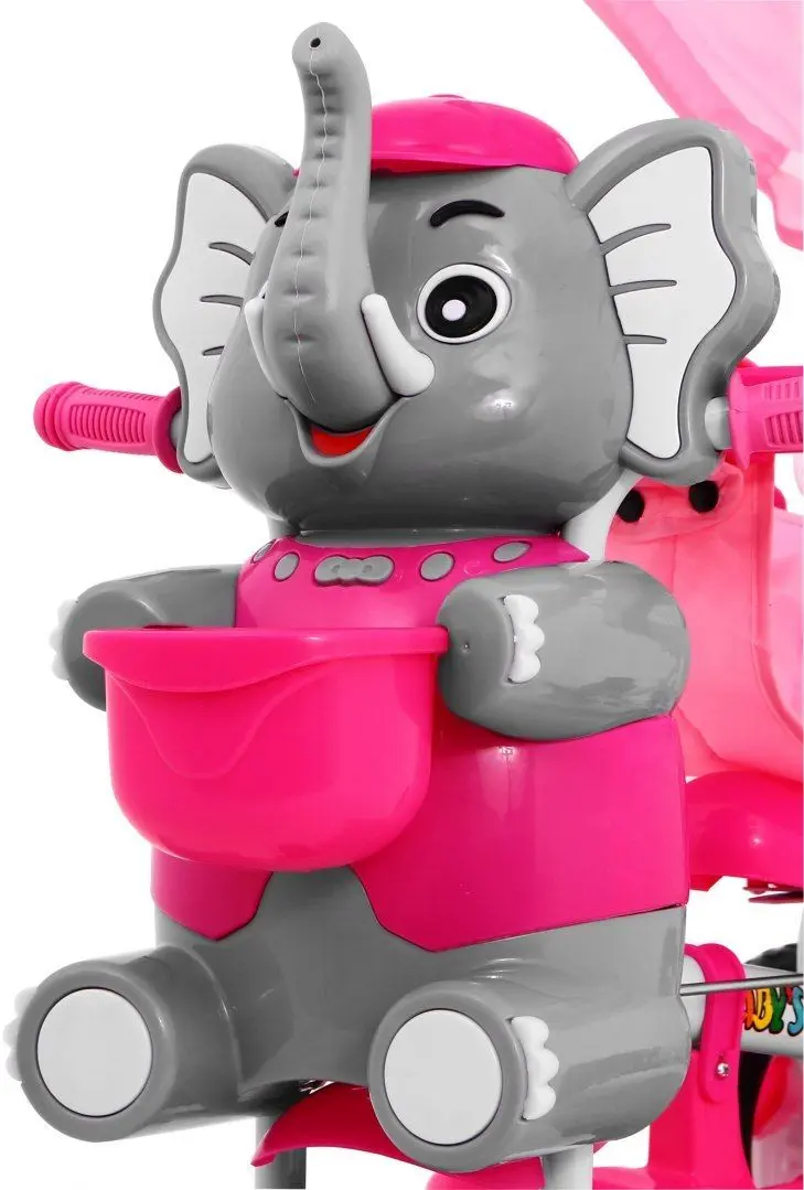 Tricicletă SporTrike Happy Elephant (Pink) - 9