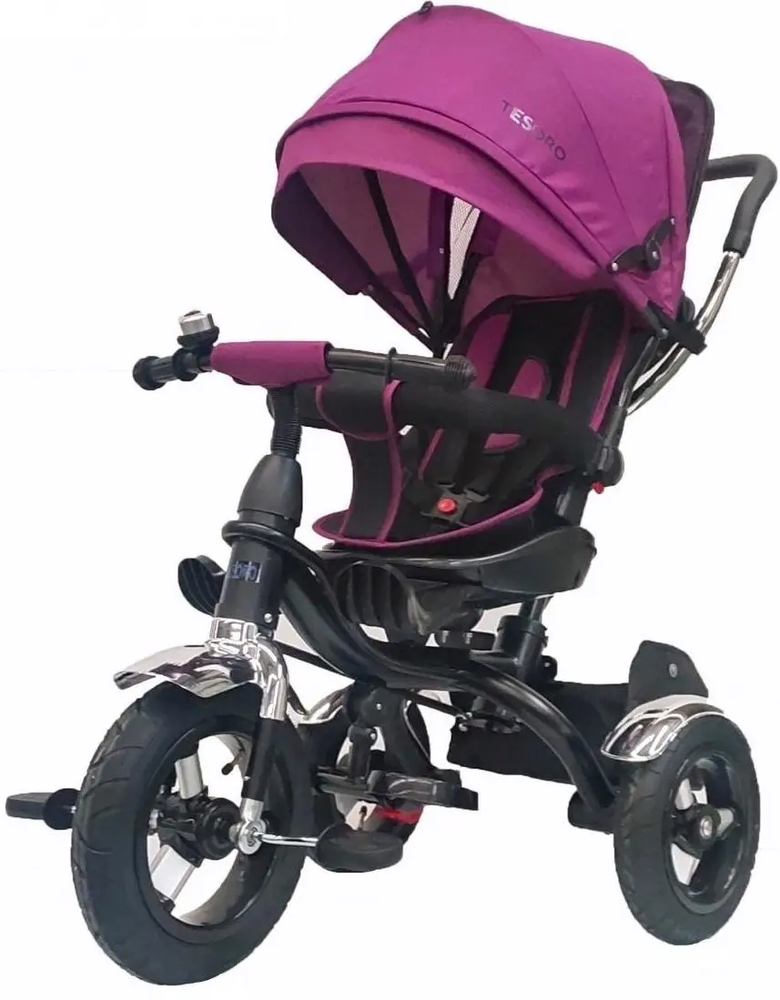 Трехколесный велосипед Tesoro BT-12 (Black/Pink)