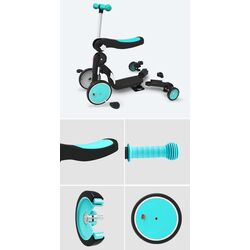 Трехколесный велосипед 5в1 Xiaomi BeBehoo Multifunction Deformation Stroller (Blue/Black) Thumb
