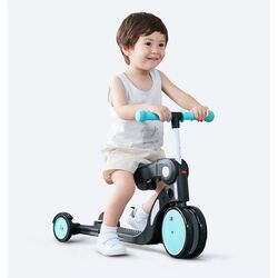 Трехколесный велосипед 5в1 Xiaomi BeBehoo Multifunction Deformation Stroller (Blue/Black) Thumb