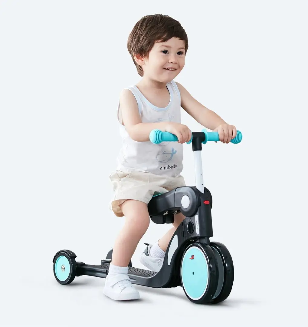 Трехколесный велосипед 5в1 Xiaomi BeBehoo Multifunction Deformation Stroller (Blue/Black) - 3