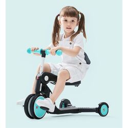 Трехколесный велосипед 5в1 Xiaomi BeBehoo Multifunction Deformation Stroller (Blue/Black) Thumb