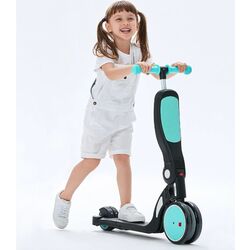 Трехколесный велосипед 5в1 Xiaomi BeBehoo Multifunction Deformation Stroller (Blue/Black) Thumb