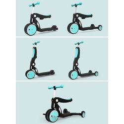 Трехколесный велосипед 5в1 Xiaomi BeBehoo Multifunction Deformation Stroller (Blue/Black) Thumb