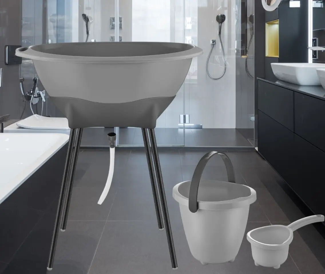 Набор для ванной BabyJem Elegant ART-696 (Grey)