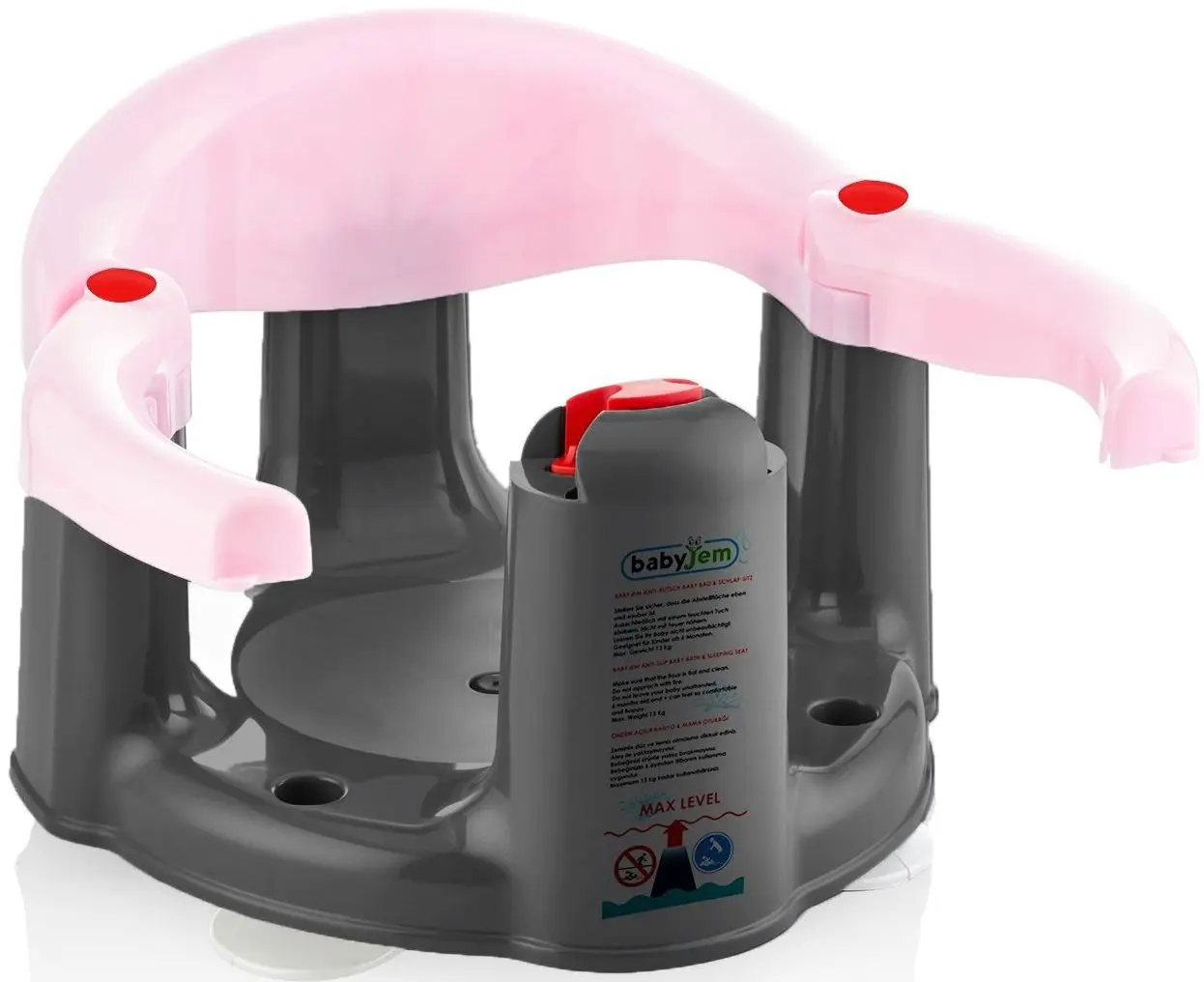 Scaun de baie si hranire BabyJem Art-636 (Pink) - 2