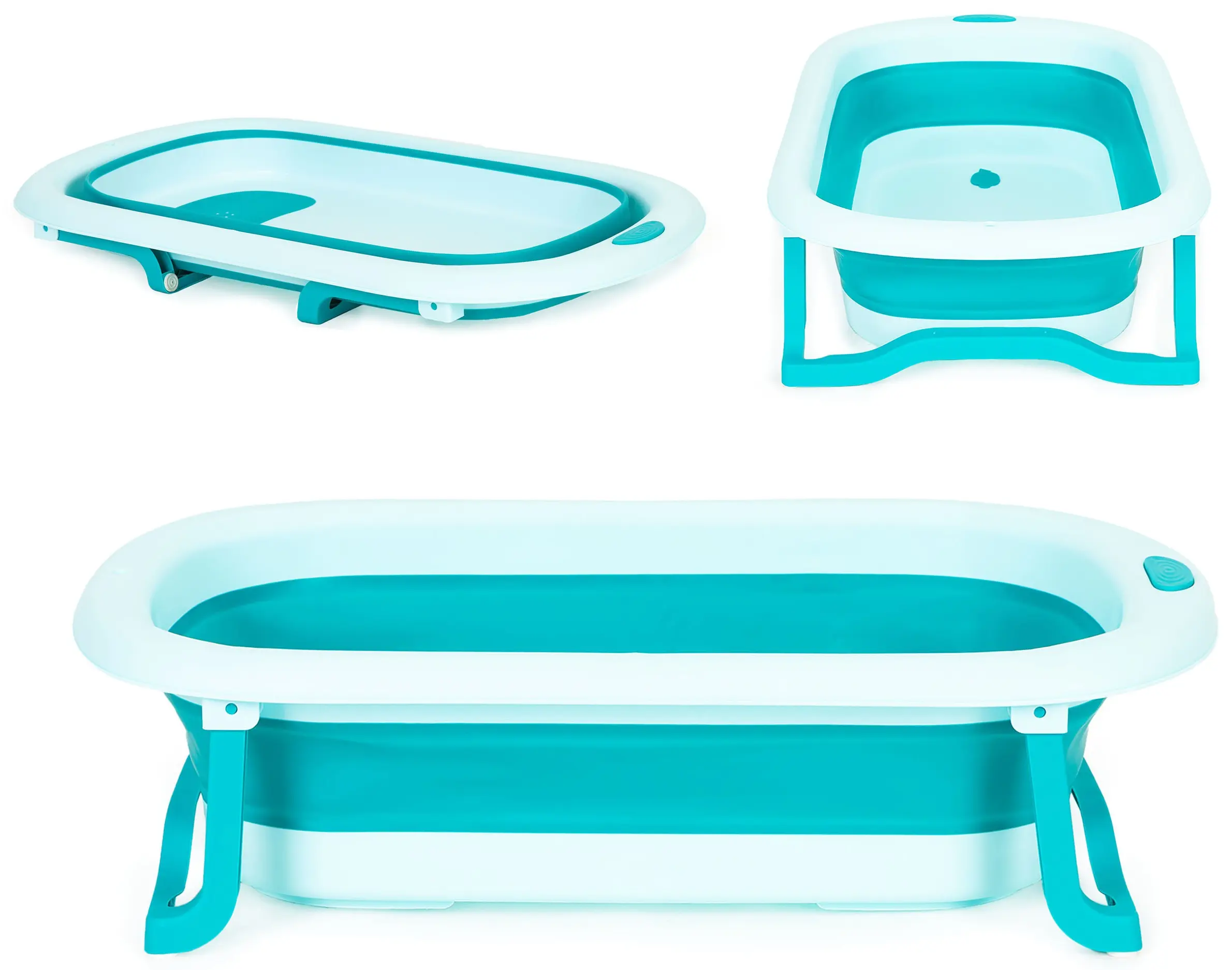 Детская складная ванночка Ecotoys HA-B37 (Blue) - 5