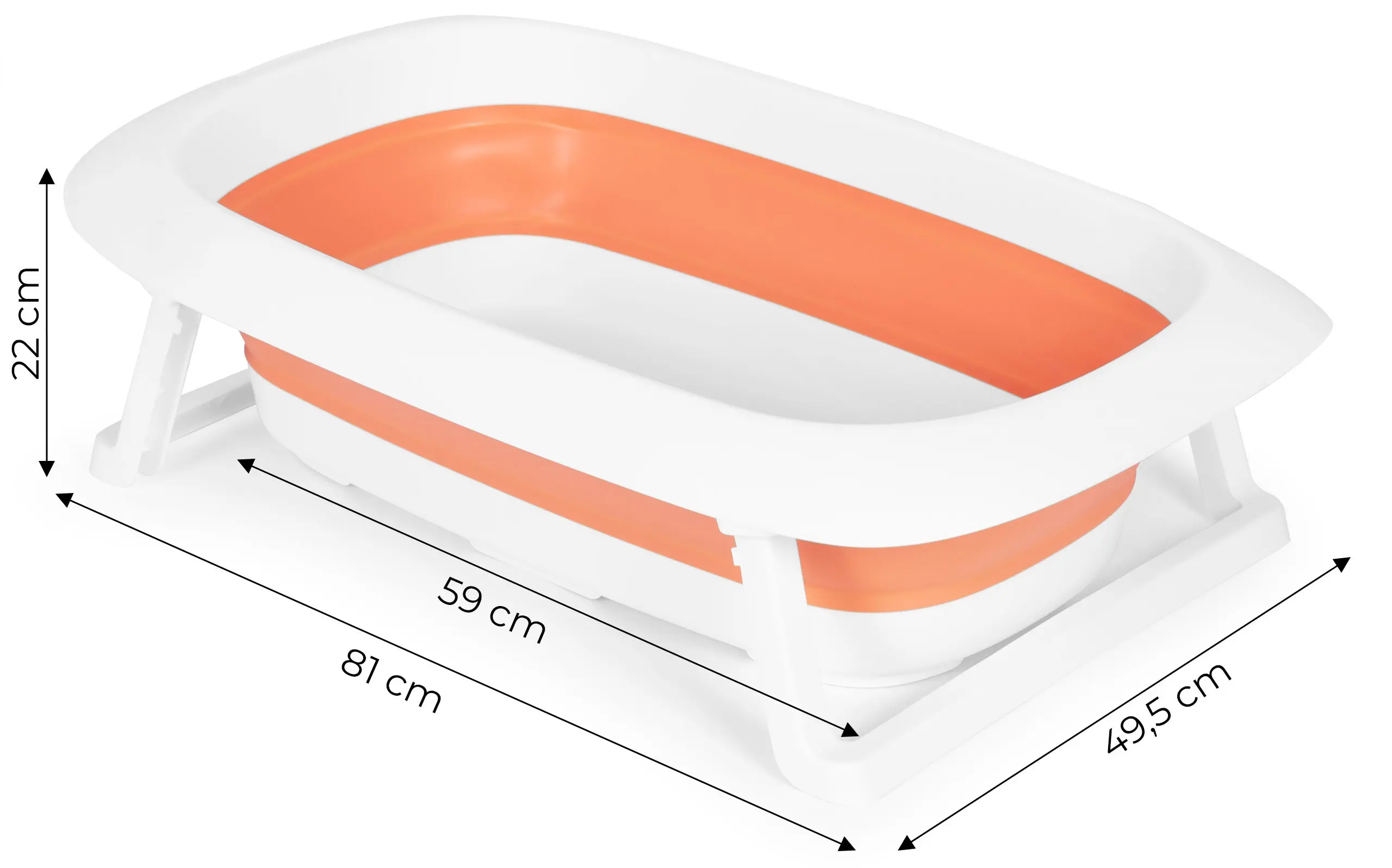 Складная ванночка Ecotoys HA-B31 (Orange) - 3