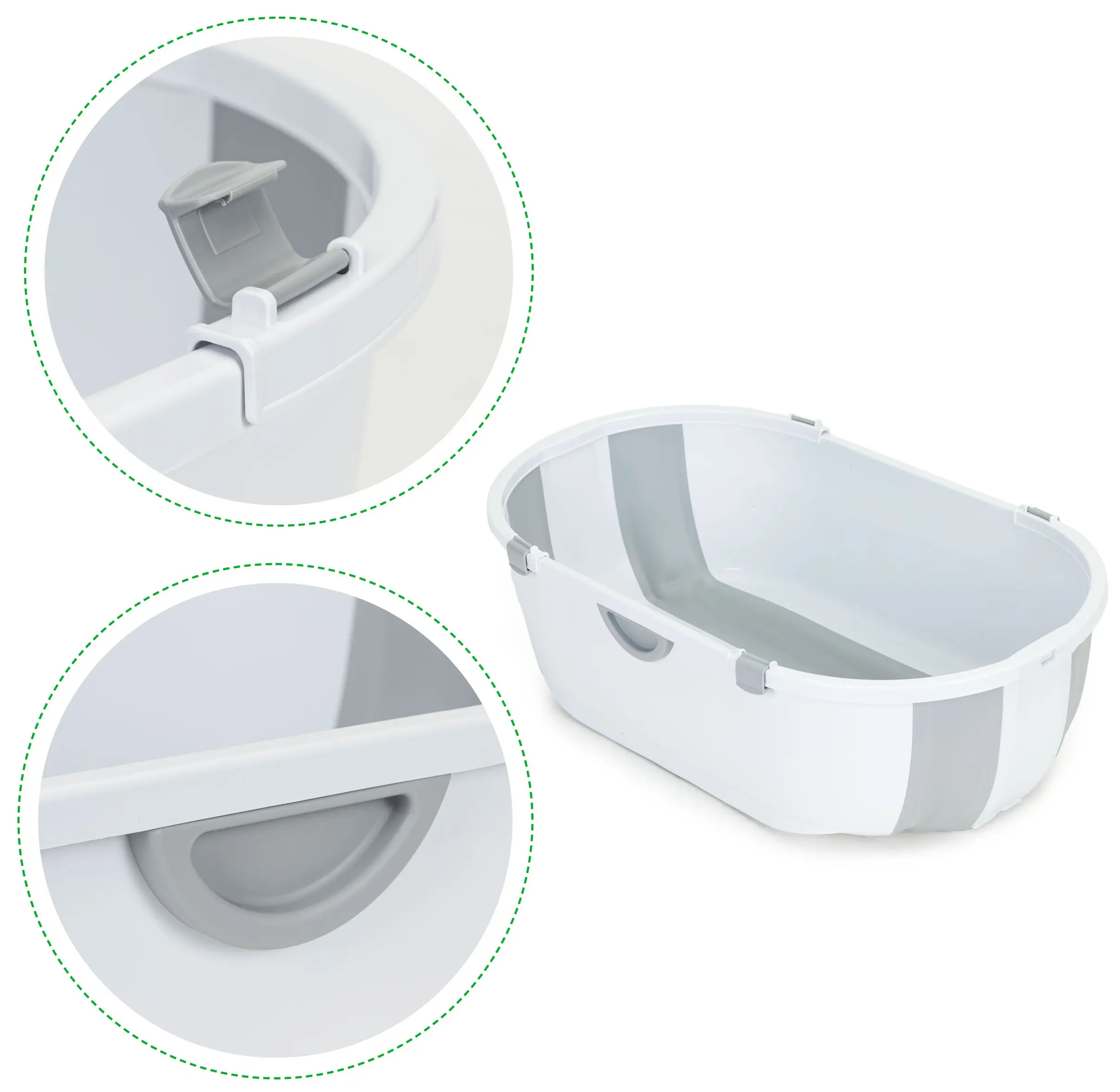 Складная ванночка Ecotoys HA-B46 (Grey) - 2