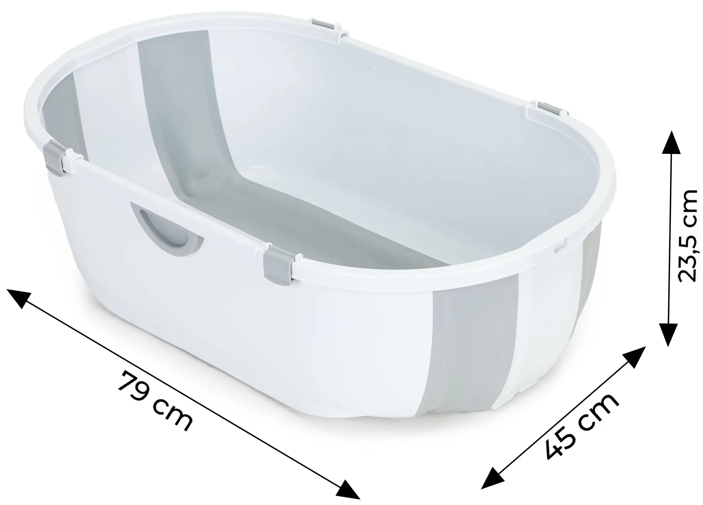 Складная ванночка Ecotoys HA-B46 (Grey) - 3