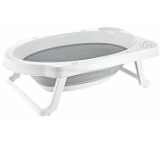 Cadita pliabila pentru copii Hobby Life 49484 (White/Grey)