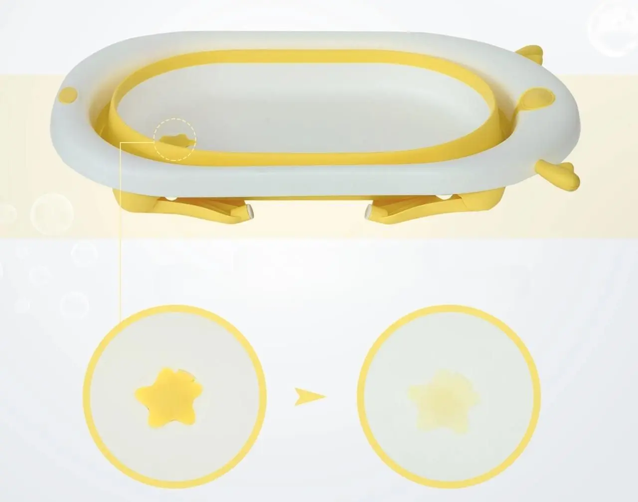 Складная ванночка Homcom 400-014YL (Yellow)