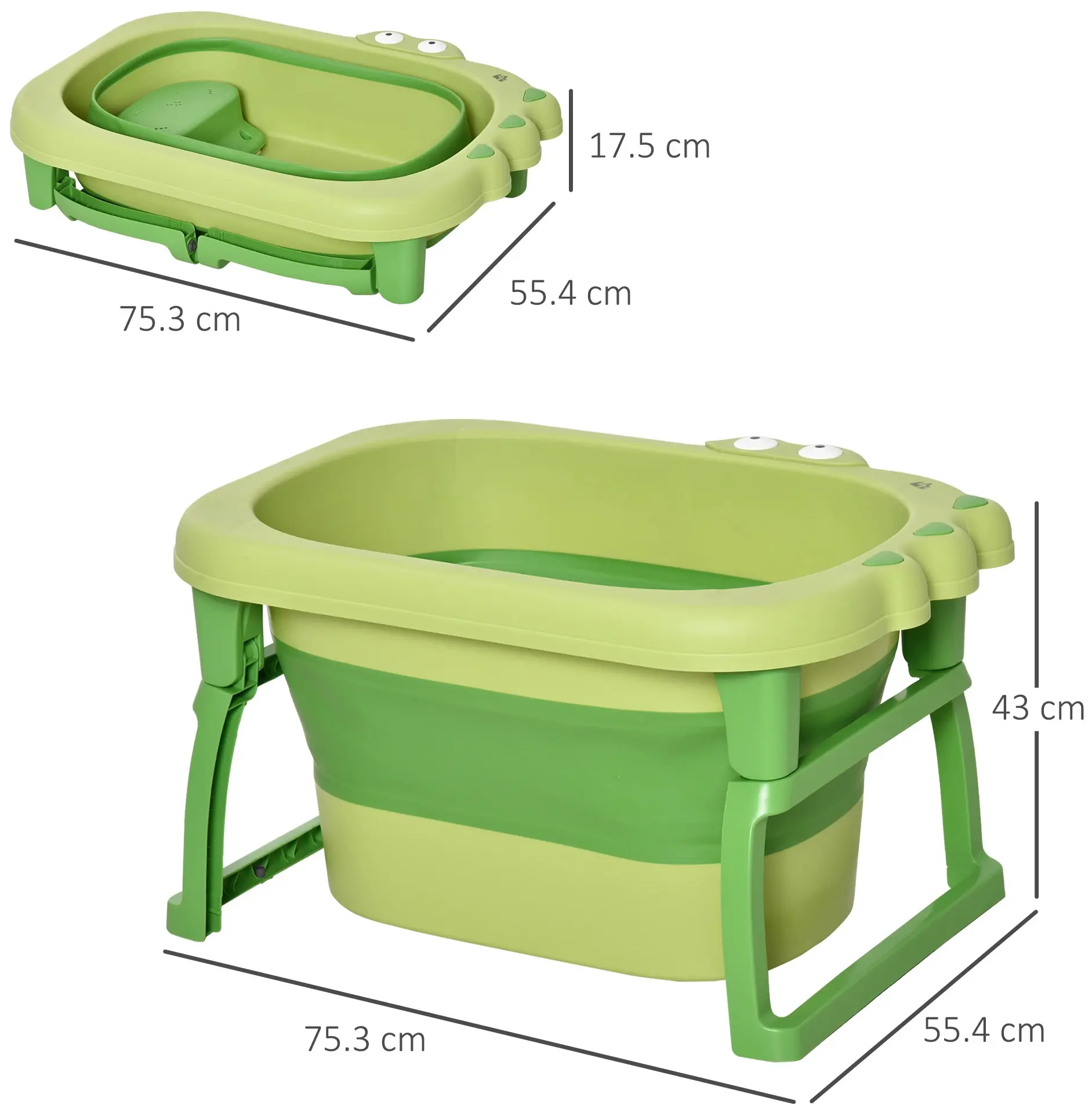 Складная ванночка Homcom 400-016GN (Green) - 2