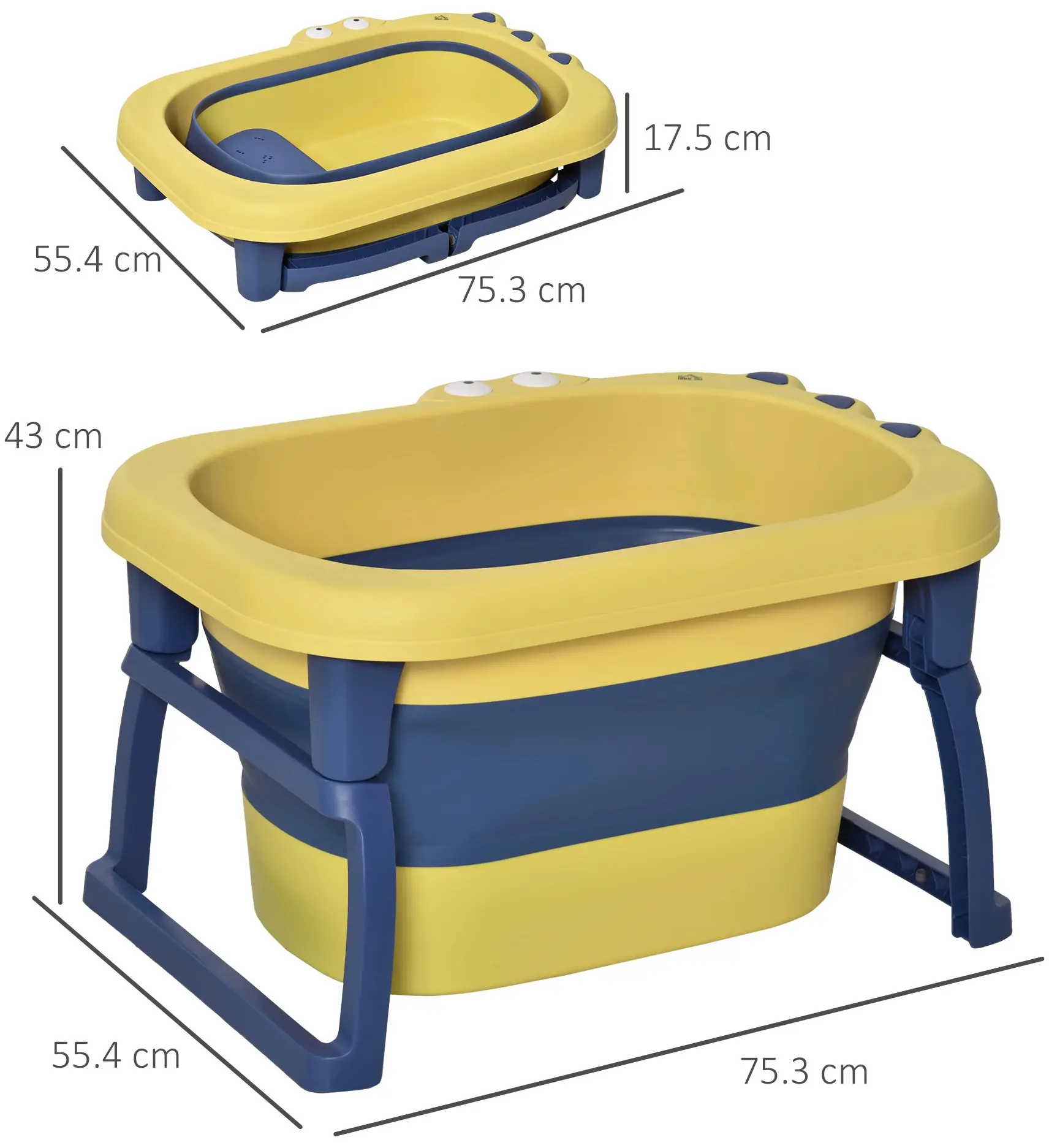 Складная ванночка Homcom 400-016YL (Yellow/Blue) - 2