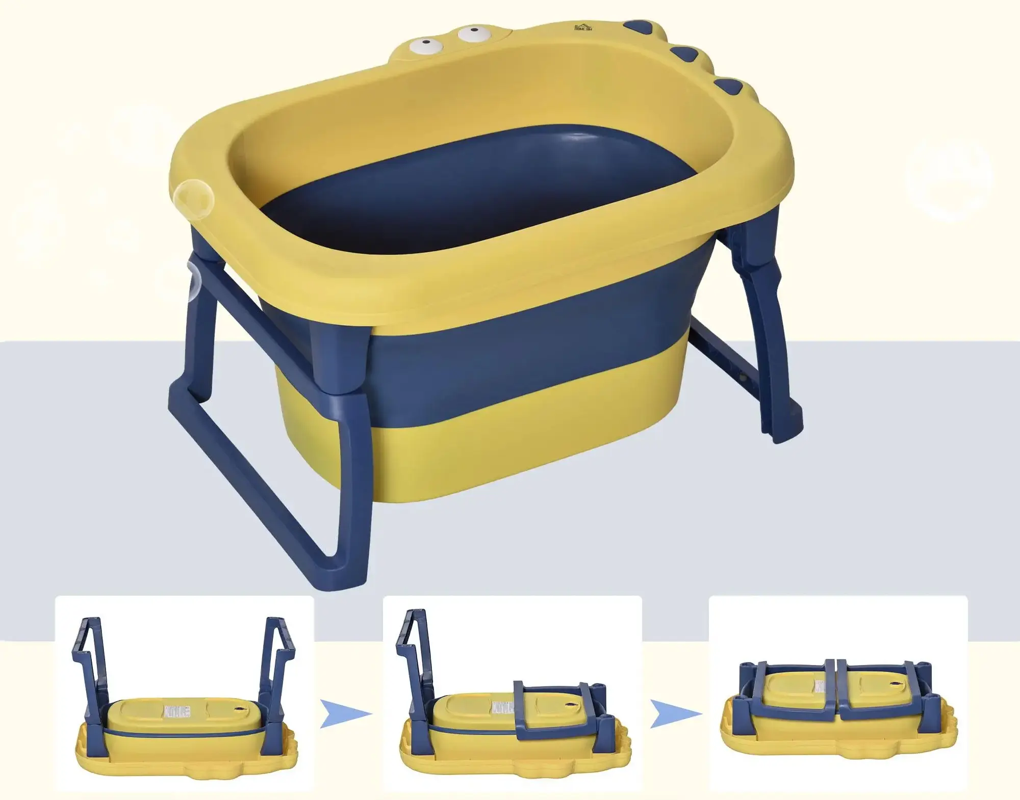 Складная ванночка Homcom 400-016YL (Yellow/Blue) - 3