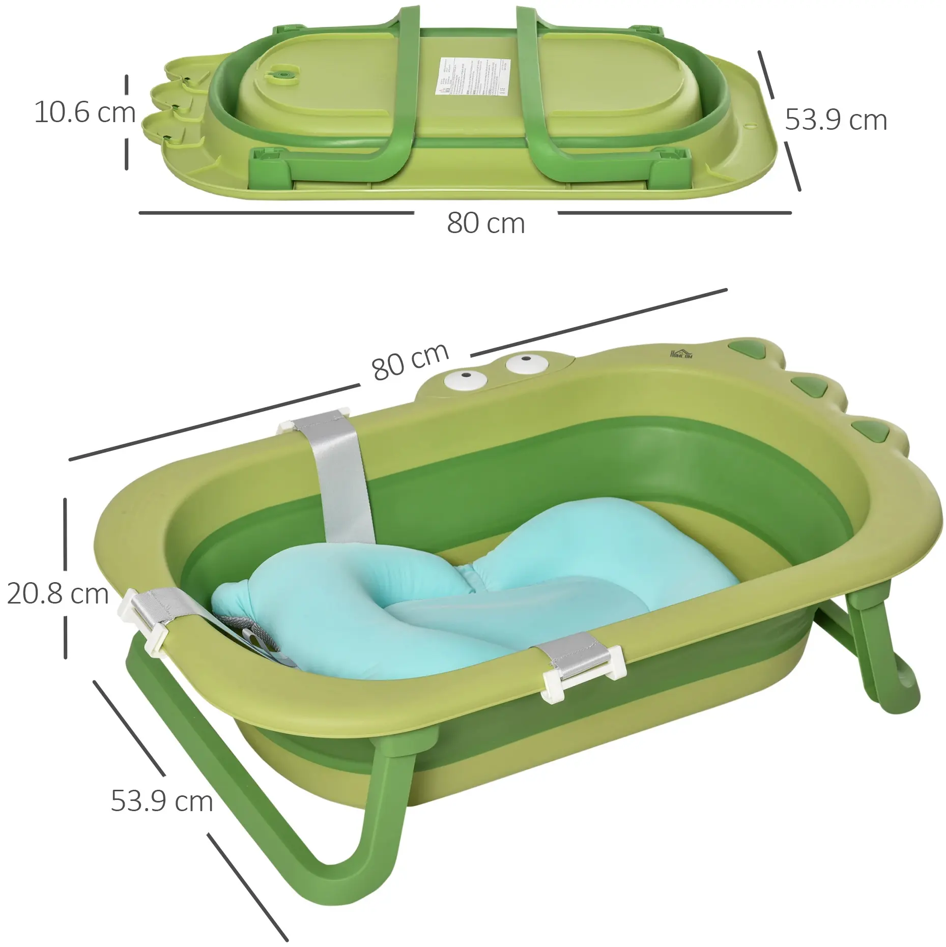 Складная ванночка Homcom 400-018 (Green/Light Blue) - 2