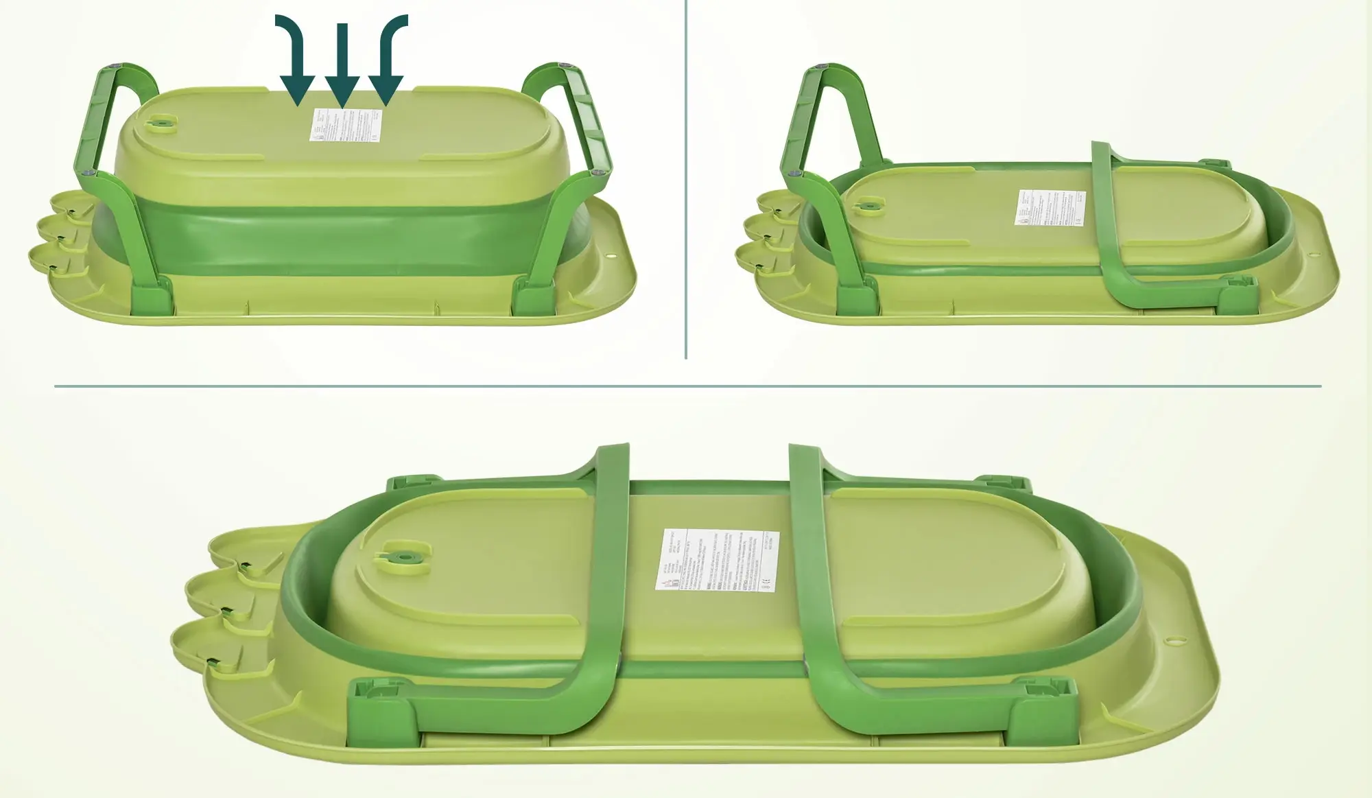 Складная ванночка Homcom 400-018 (Green/Light Blue) - 3