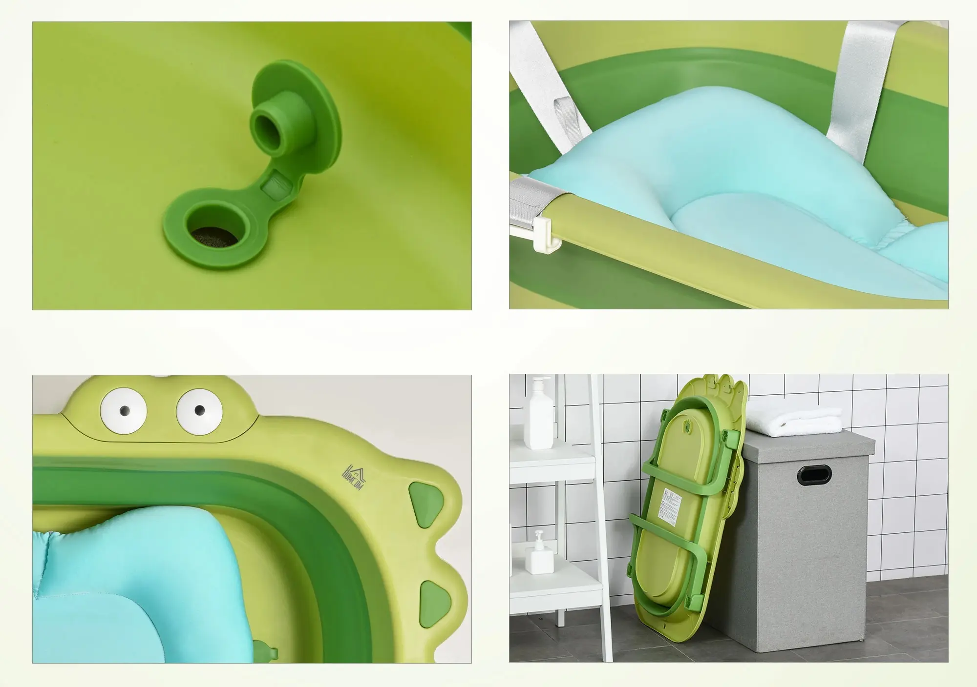 Складная ванночка Homcom 400-018 (Green/Light Blue) - 4