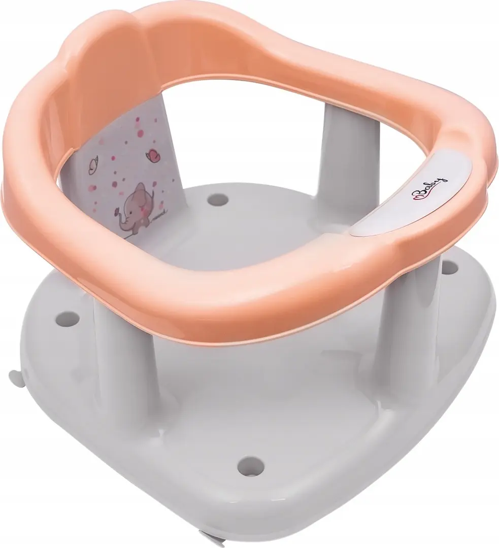 Стульчик для купания Maltex Elephant Minimal (White/Peach Rose)