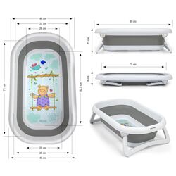 Cadita pliabila pentru copii Milly Mally Aqua (Gray) Thumb