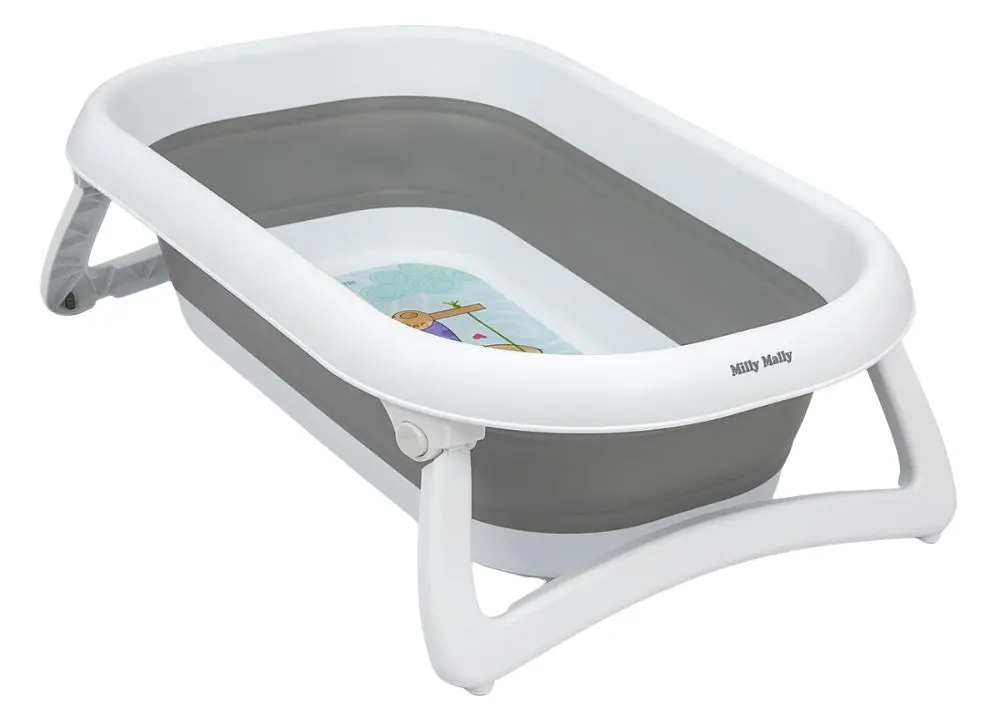 Cadita pliabila pentru copii Milly Mally Aqua (Gray)