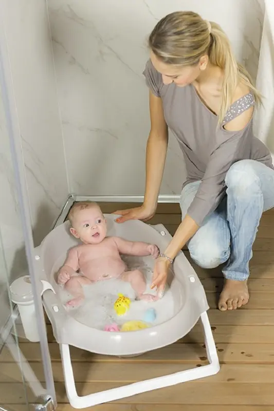 Cadita pliabila OK Baby Onda Slim (White) - 5