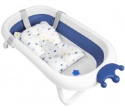 Cadita pliabila pentru copii Ricokids RK-280 (White/Blue)