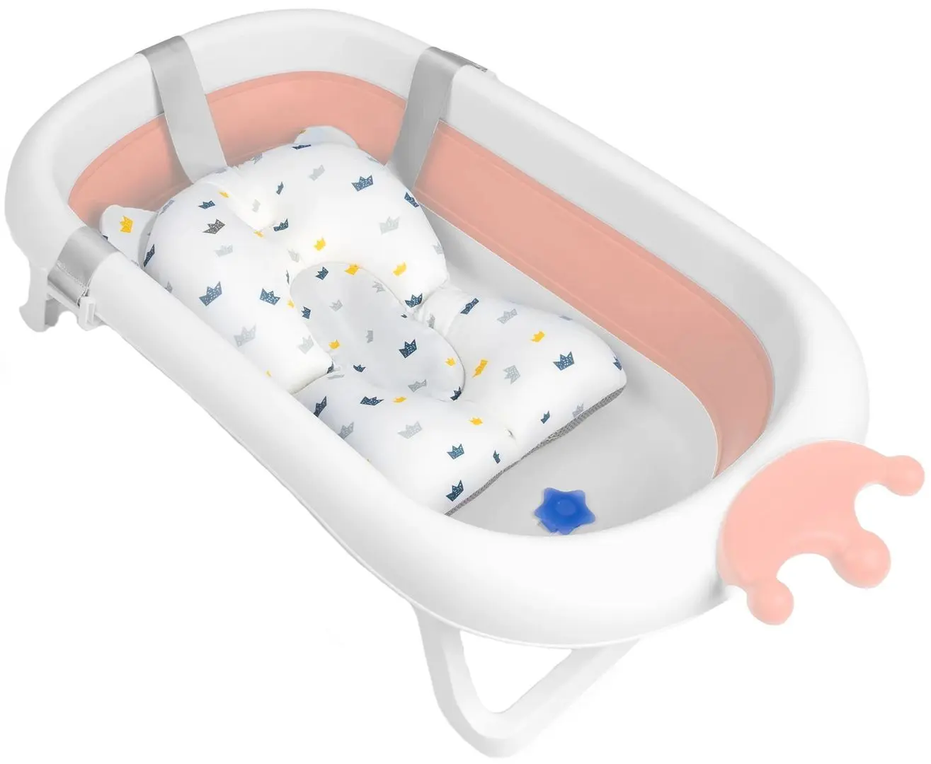 Детская складная ванночка Ricokids RK-280 (White/Pink)